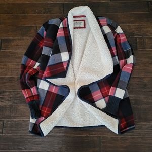 Abercrombie - Plaid Fleece Cardigan - Size XS